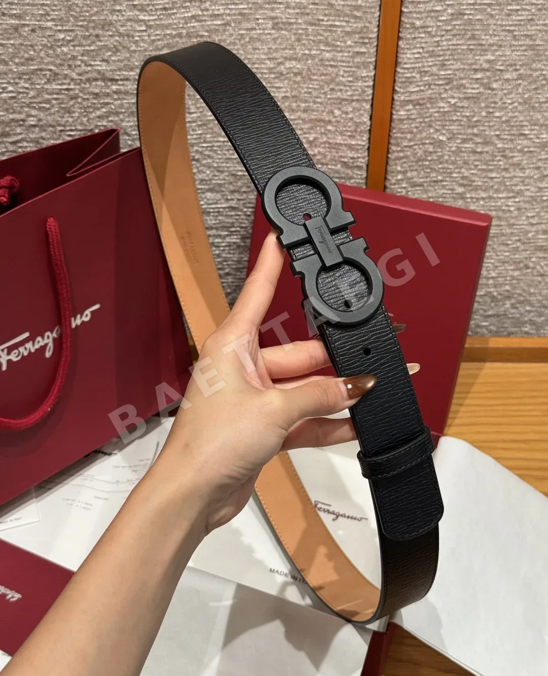 페레가모 간치니 버클 양면 조절 벨트 상세 이미지 3