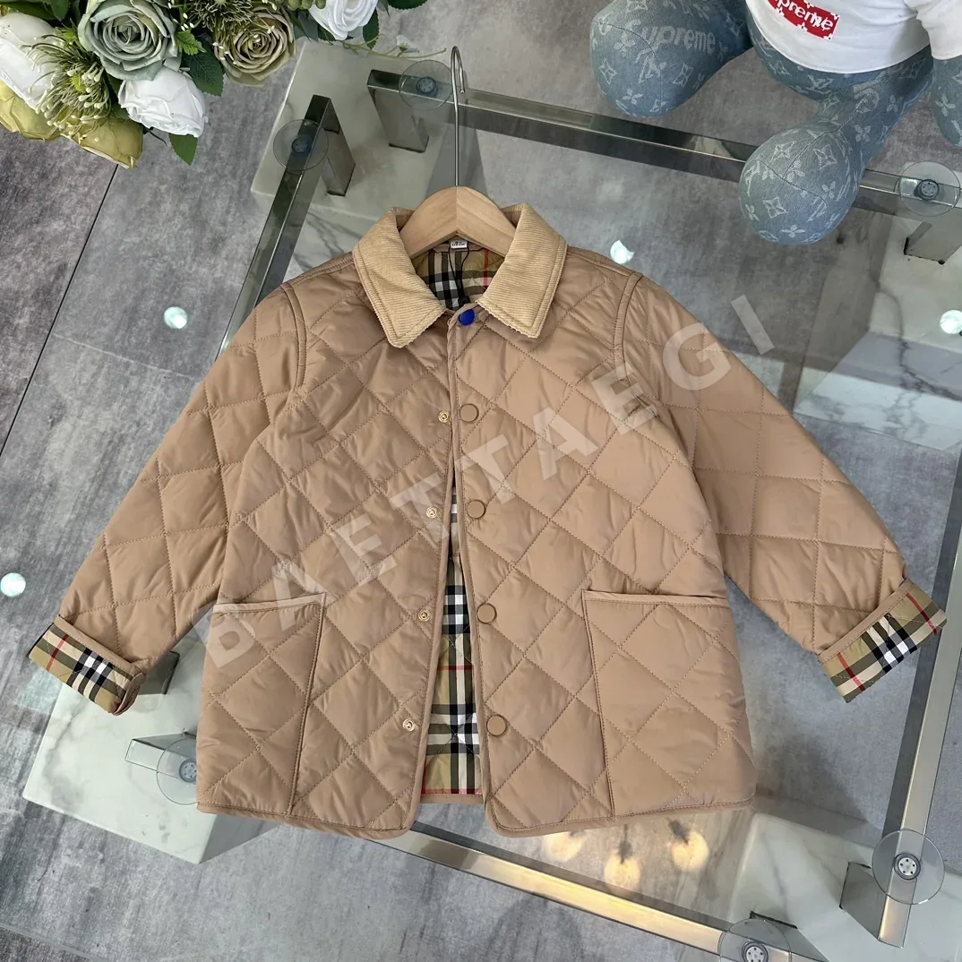 버버리 코튼 코듀로이 카라 키즈 재킷 상세 이미지 5