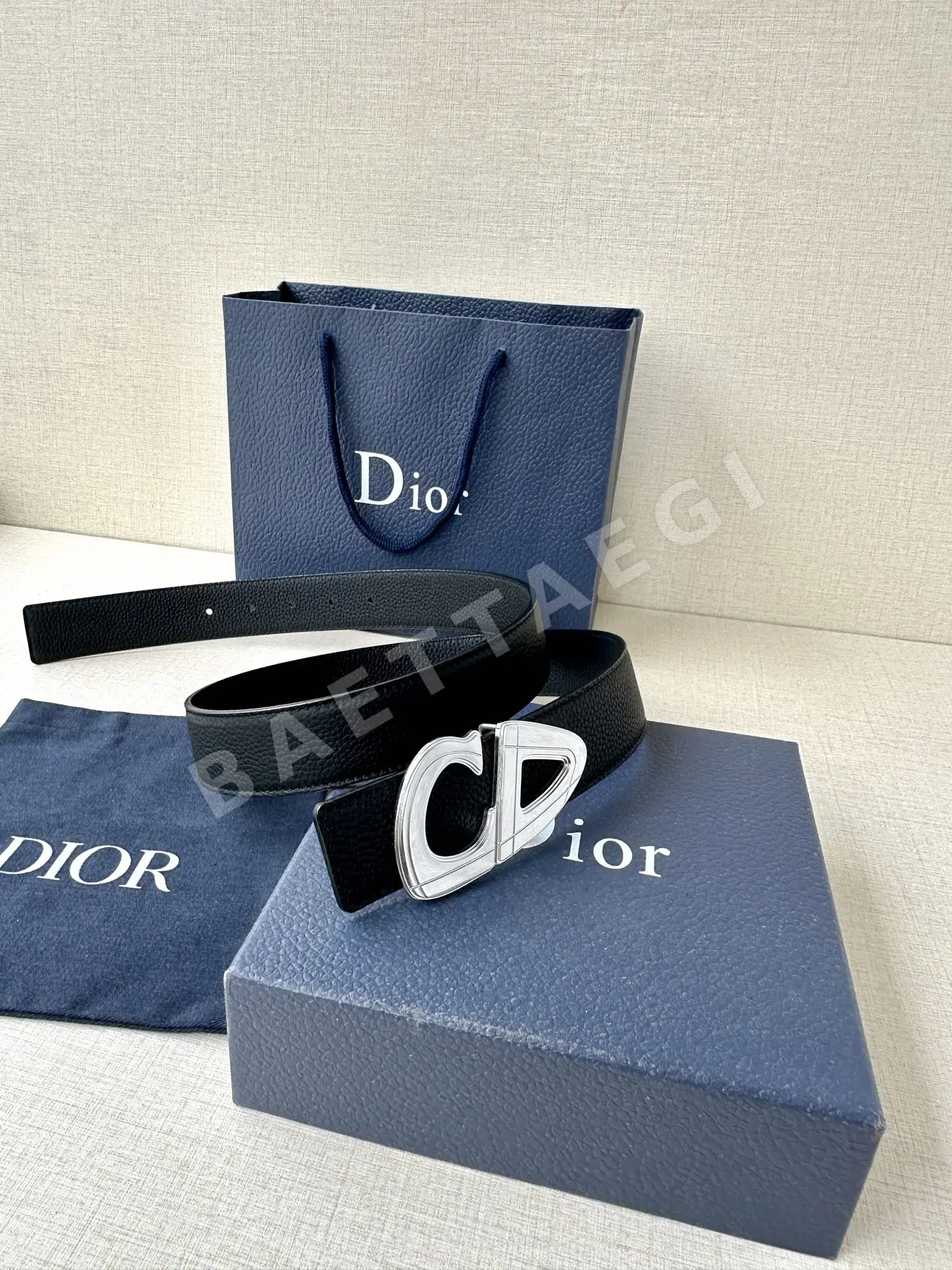 디올 CD 30 로고 스테인리스 스틸 벨트 상세 이미지 4