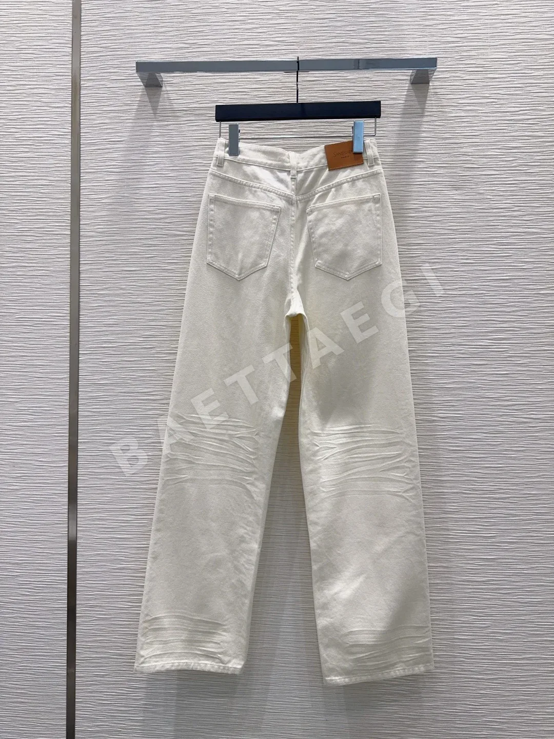 생로랑 3D 재단 여성 데님 바지 상세 이미지 8