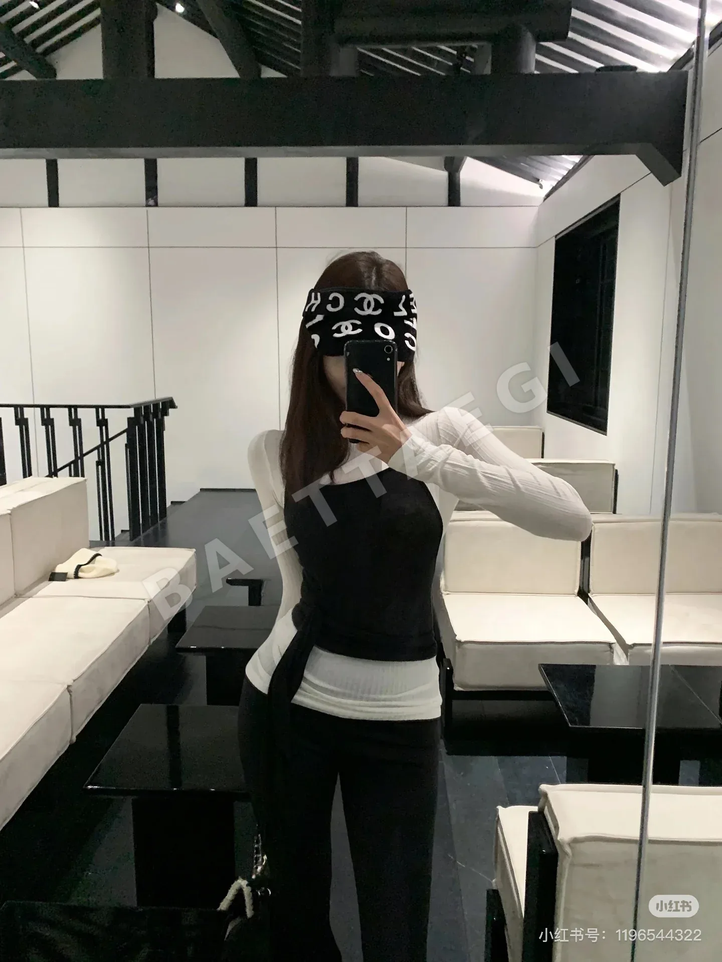 샤넬 바이저 모자 82464
