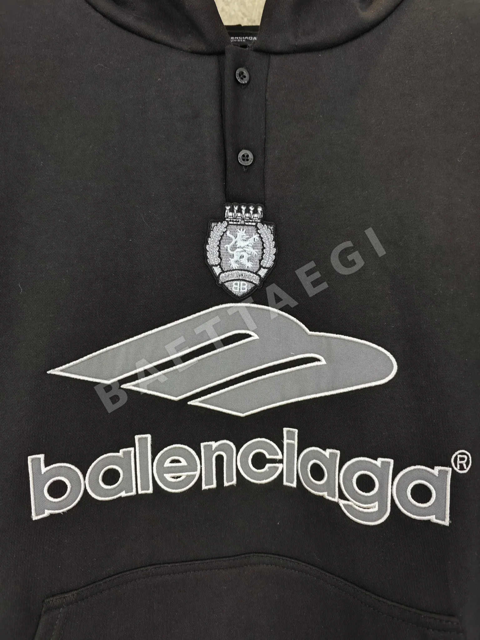 발렌시아가 자수 리브 남성 후드 레플리카 46976 Balenciaga Hoodie 상세 이미지 4