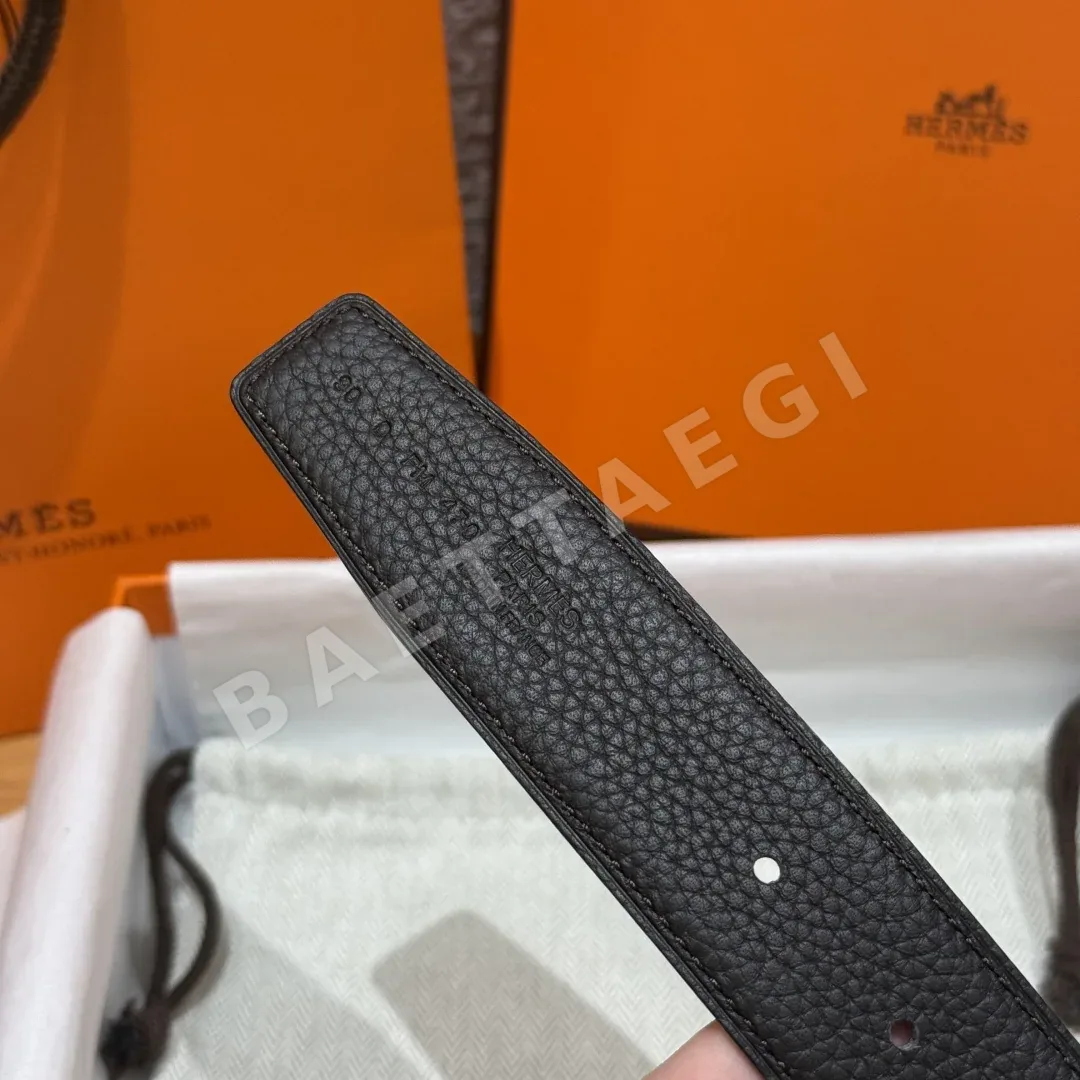 에르메스 조키 도금 버클 앱송 가죽 벨트 상세 이미지 6