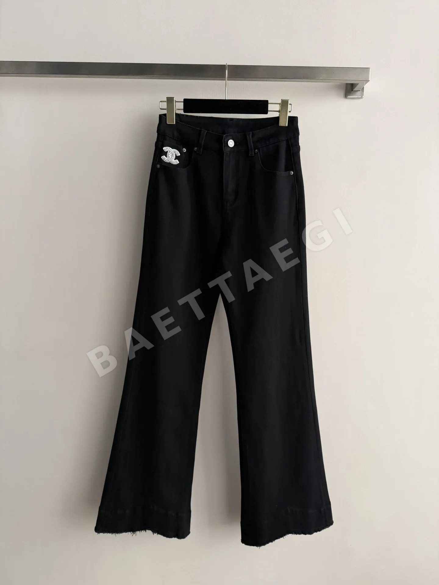샤넬 데님 플레어 바지 104134
