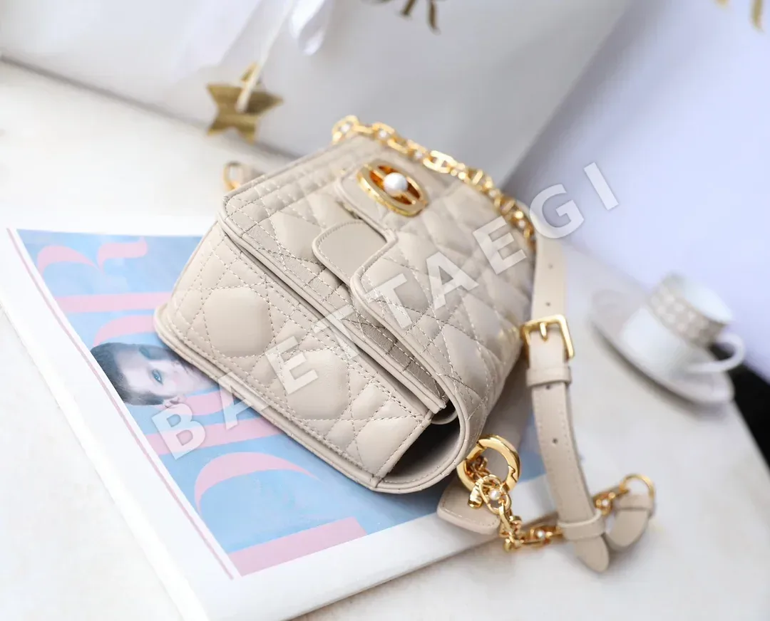 디올 졸리 밀크티 소가죽 핸드백 상세 이미지 5