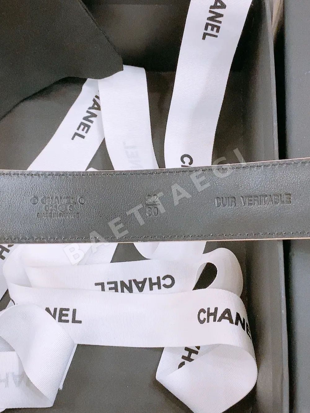 샤넬 램스킨 골드 더블 C 버클 벨트 상세 이미지 5