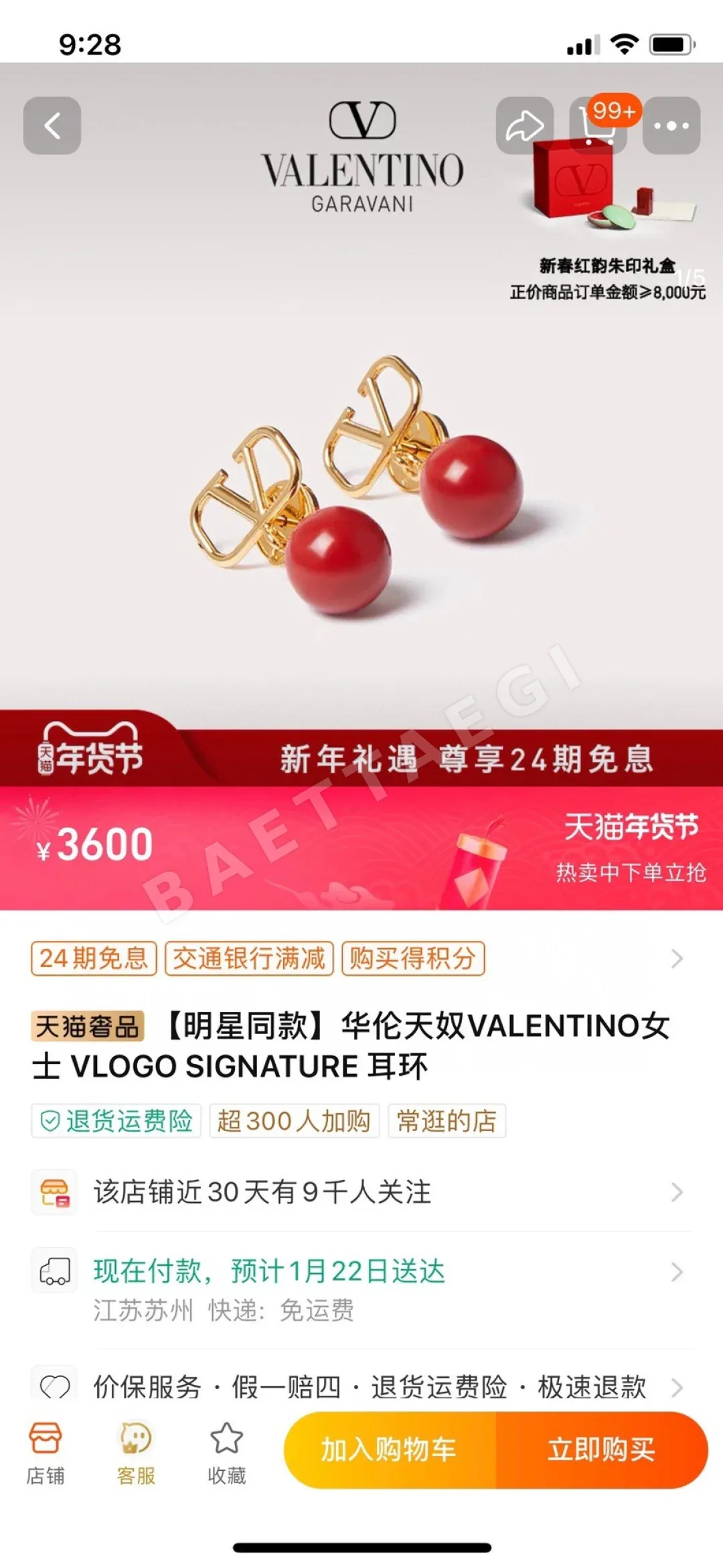 발렌티노 귀걸이 63493 Valentino Earrings 상세 이미지 2