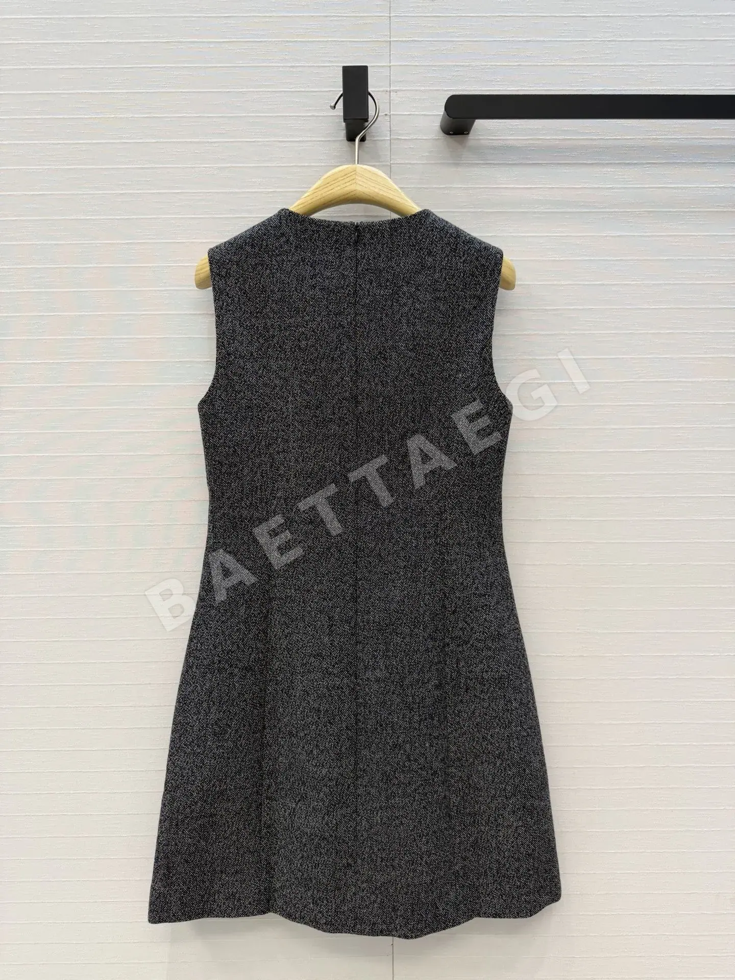 디올 플라워 패턴 그레이 민소매 원피스 상세 이미지 8