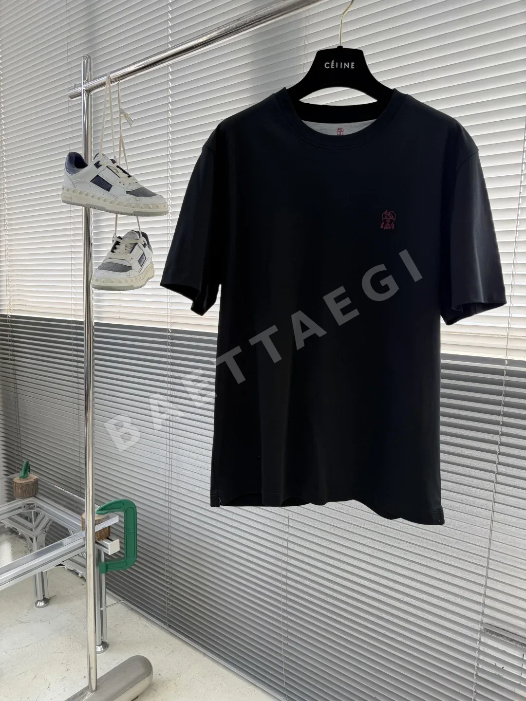 브루넬로쿠치넬리 코튼 실크 혼방 반팔 티셔츠 47916