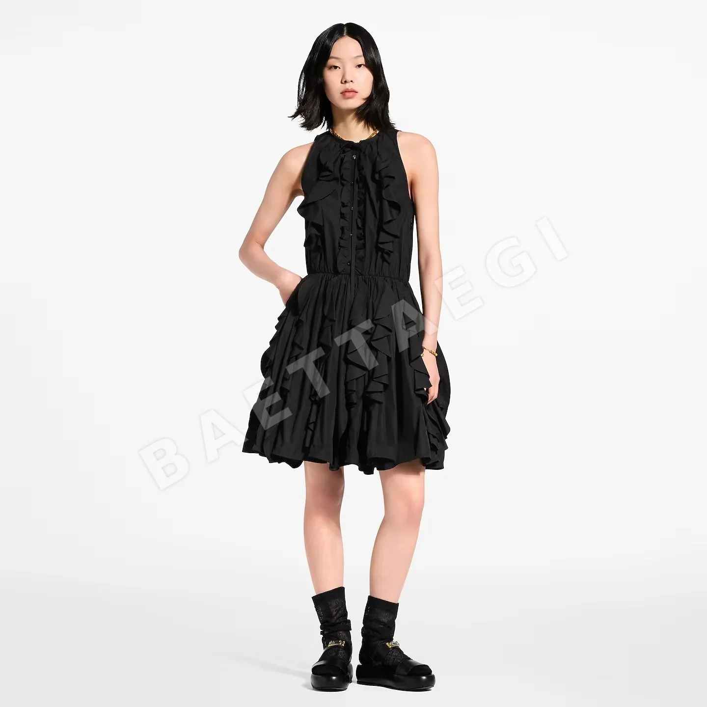 루이비통 여성 맞춤 원단 벨트 원피스 34870