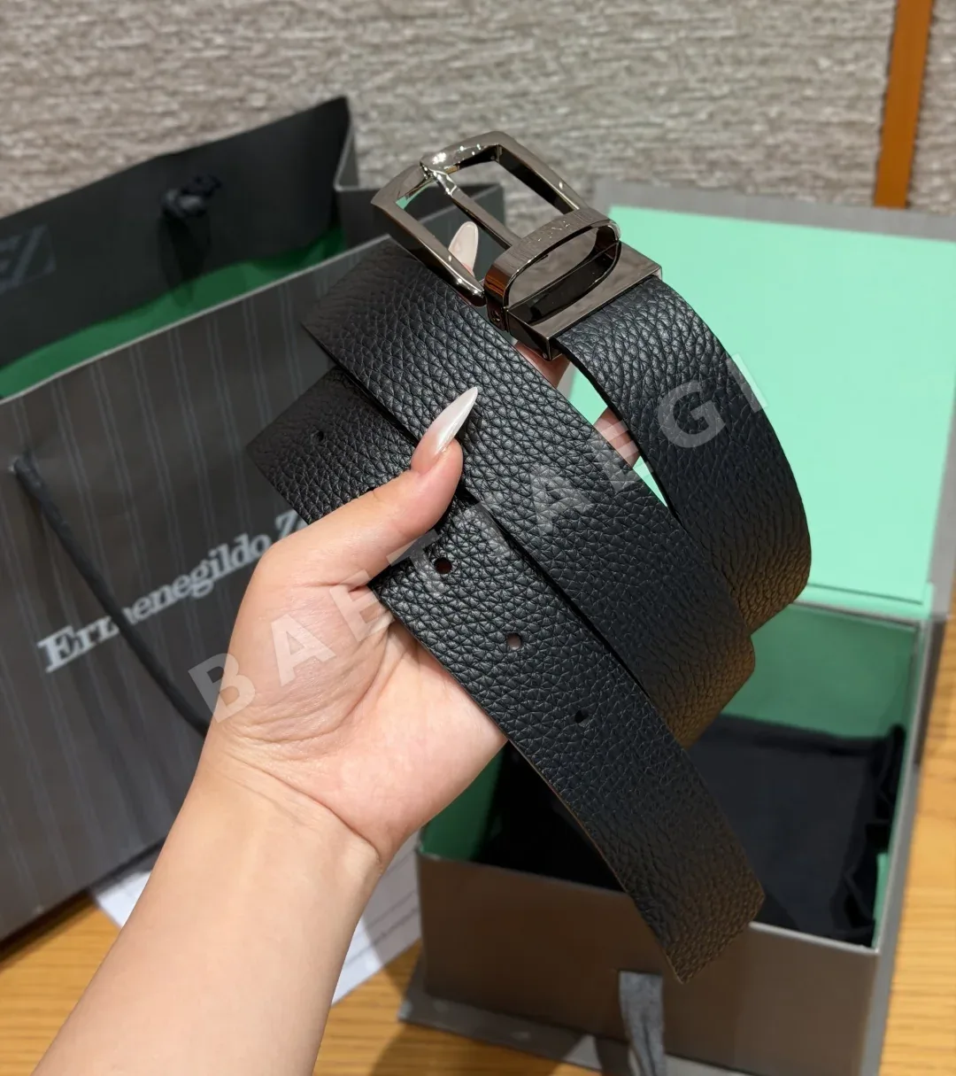 제냐 리버시블 가죽 남성 벨트 35MM 상세 이미지 3