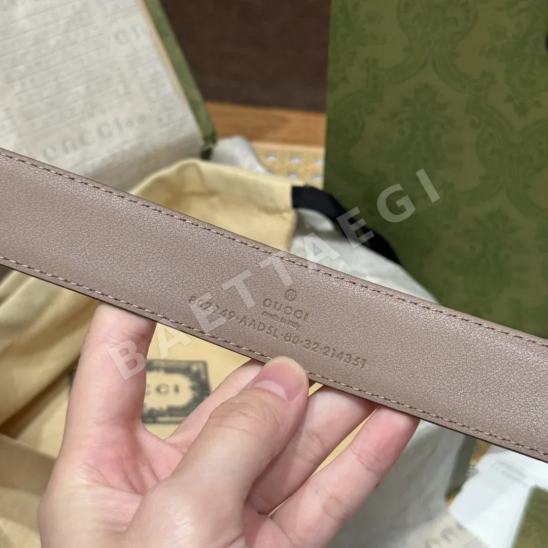 구찌 인터로킹 더블 G 버클 송아지가죽 벨트 상세 이미지 8