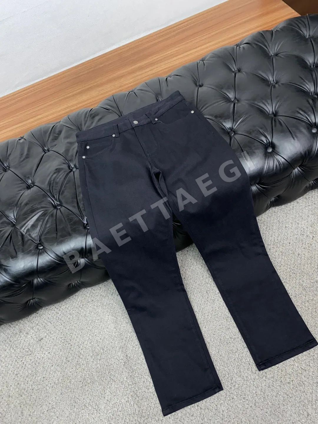 보테가베네타 블랙 스트레이트핏 남성 바지 상세 이미지 6