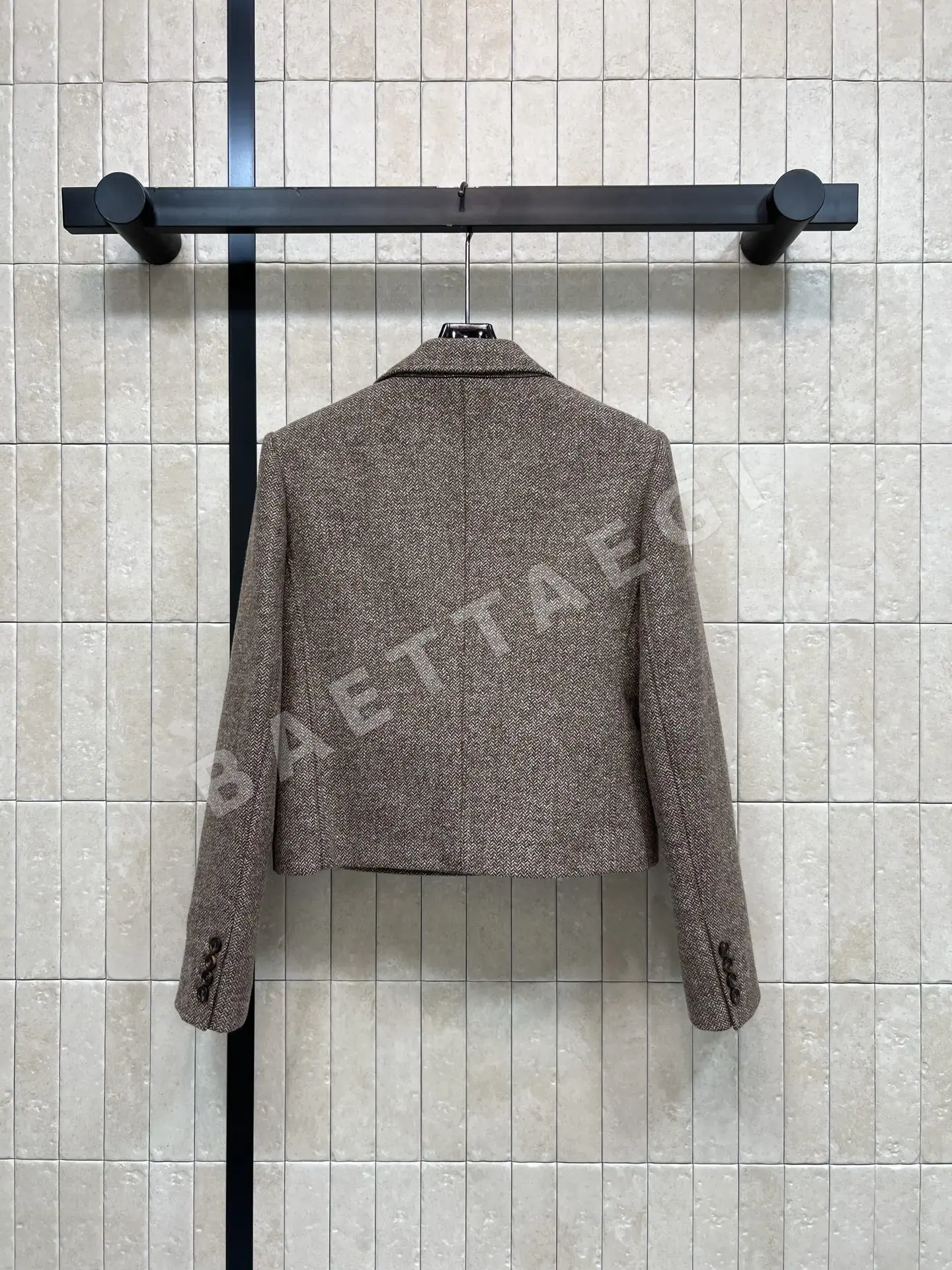브루넬로쿠치넬리 빈티지 헤링본 울 더블 브레스티드 자켓 상세 이미지 7