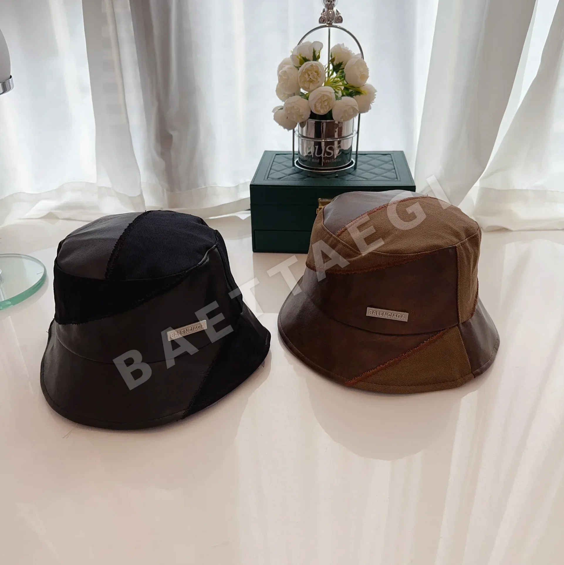 발렌시아가 패치워크 피셔맨 햇 모자 81828