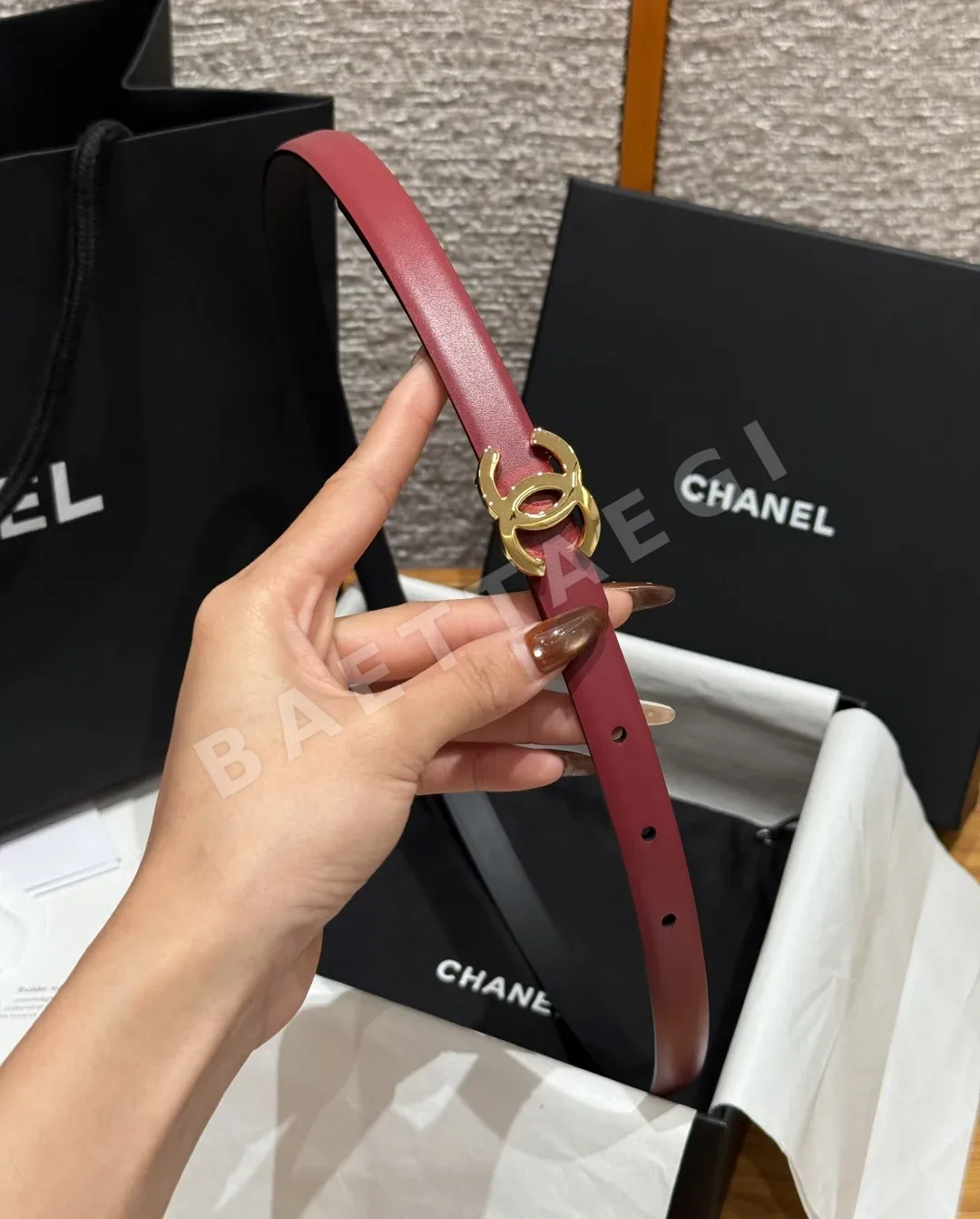 샤넬 슬림 양면 송아지가죽 벨트 상세 이미지 3