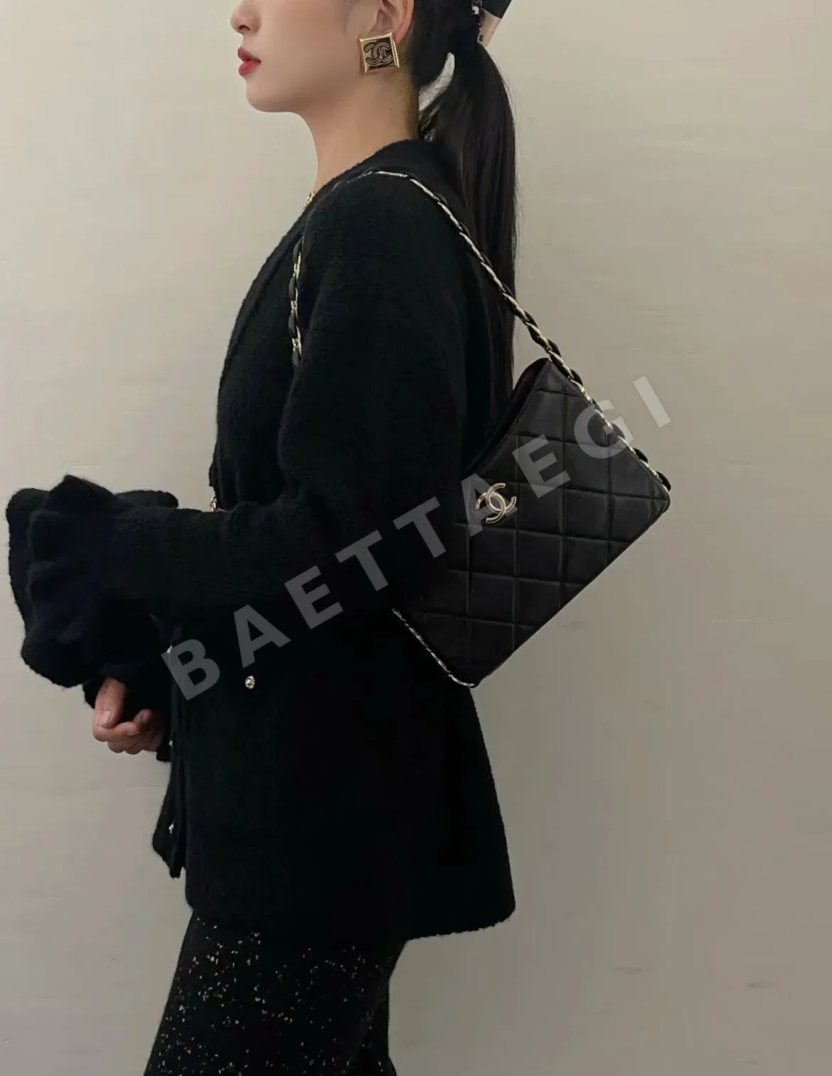 샤넬 청키 체인 램스킨 호보 가방 상세 이미지 4