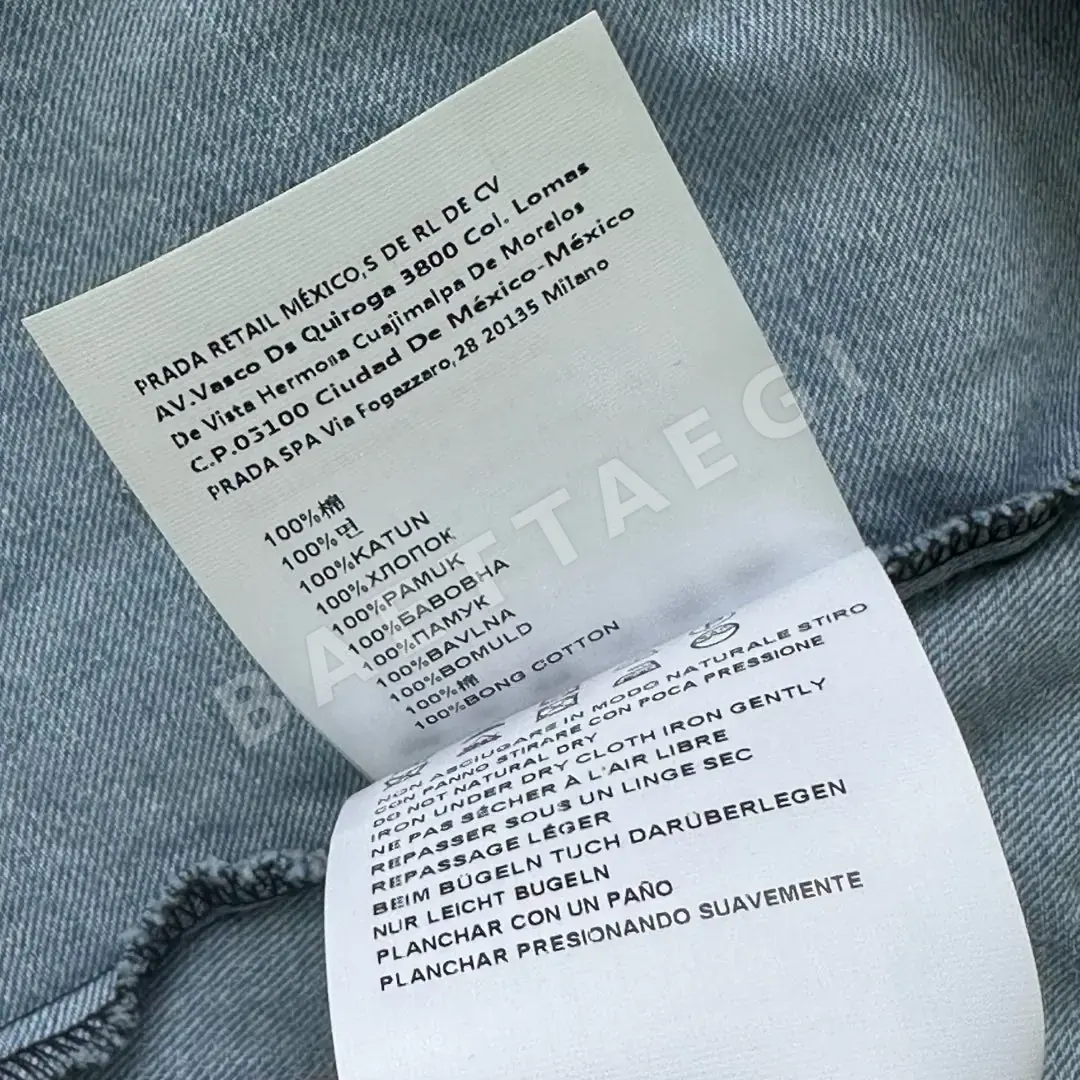 미우미우 여성 블루 골드 데님 벨트 폴로 카라 원피스 레플리카 상세 이미지 9