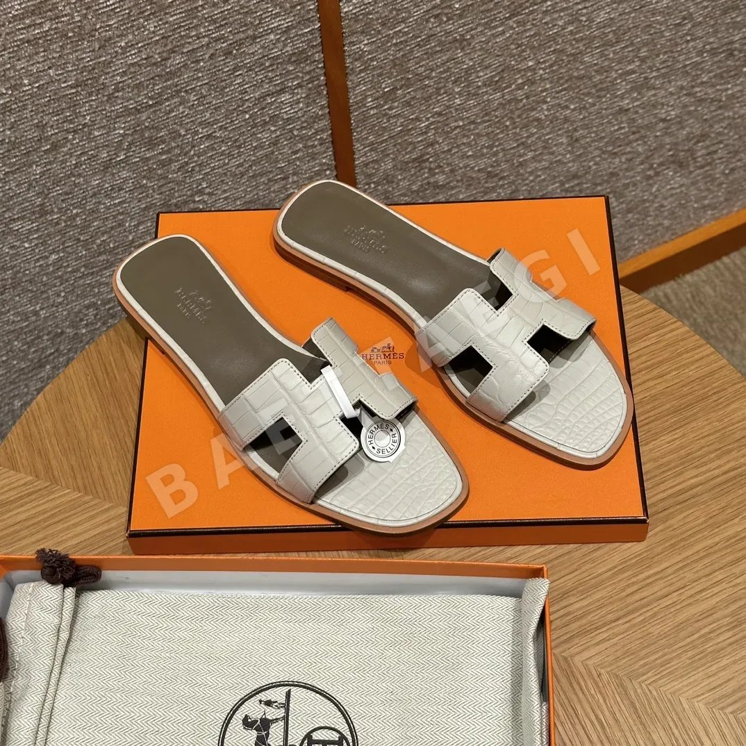 에르메스 오란 악어가죽 샌들 상세 이미지 9