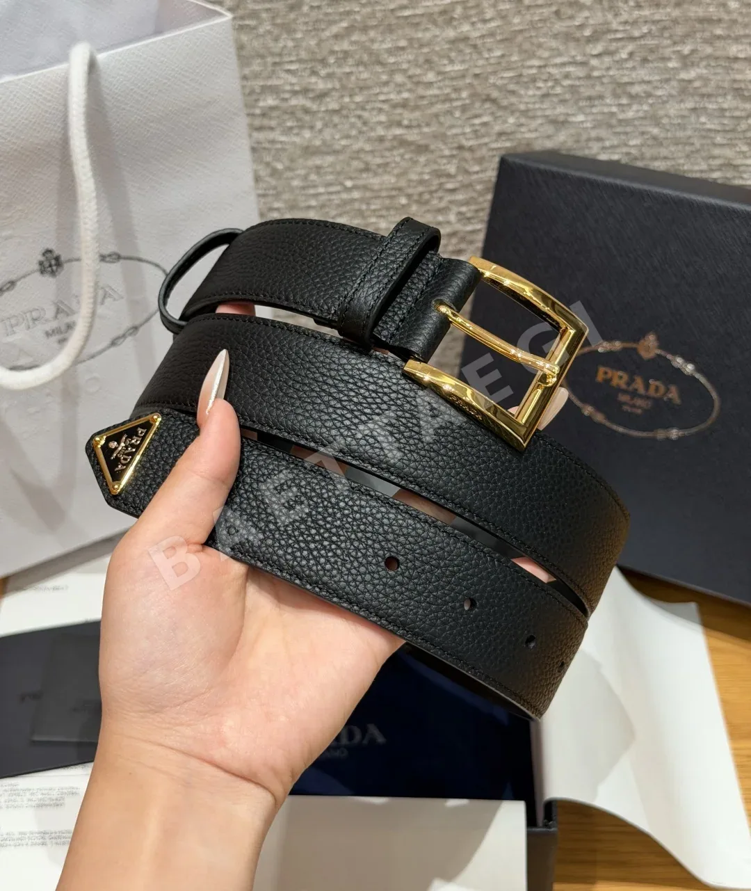 프라다 가죽 33mm 벨트 상세 이미지 2