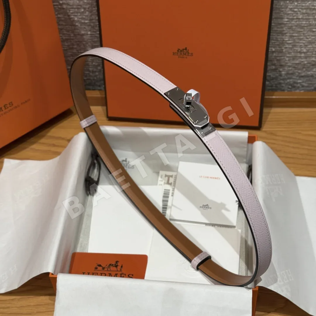 에르메스 팔라듐 도금 켈리 버클 헌터 가죽 벨트 상세 이미지 4