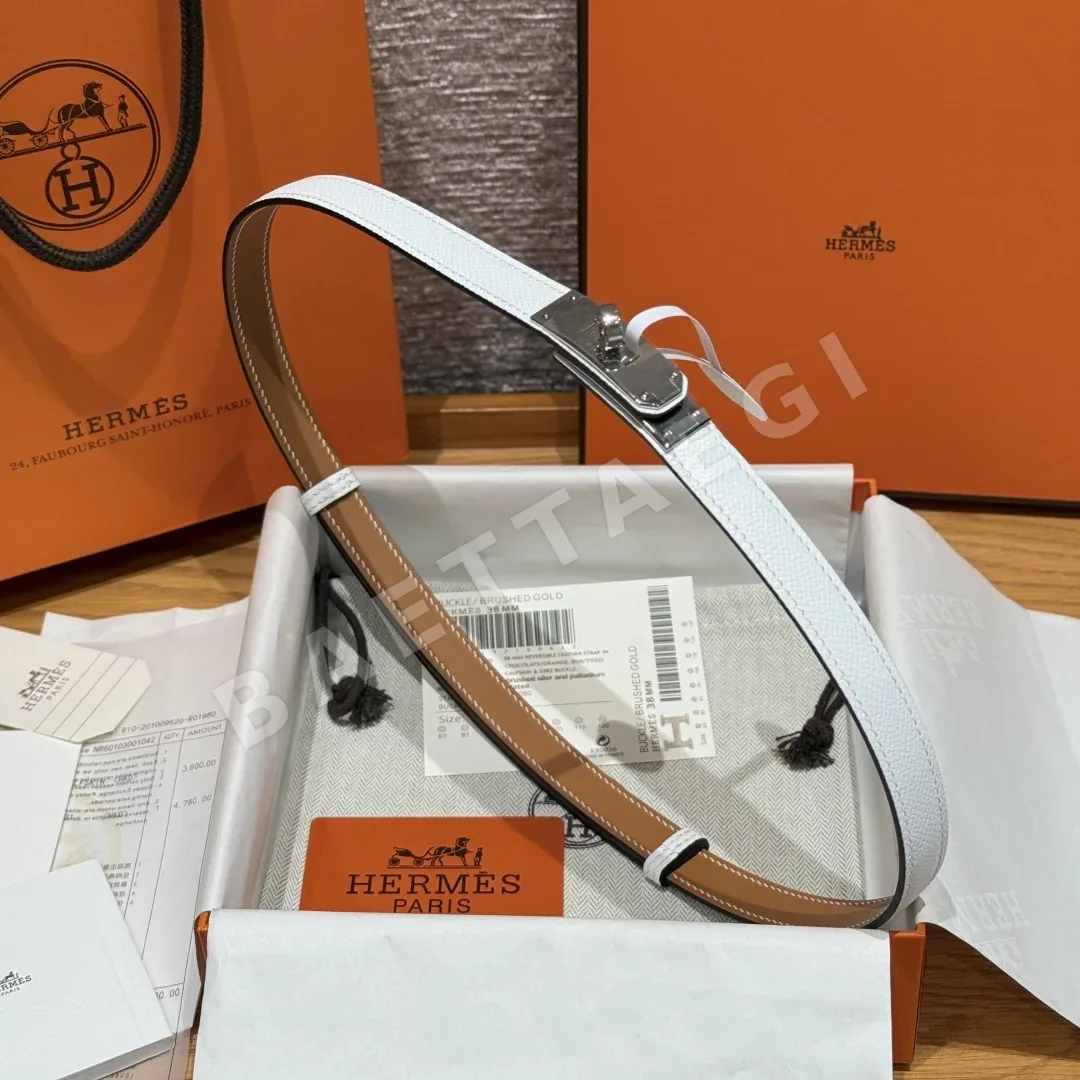 에르메스 켈리 버클 EPSOM 가죽 벨트 상세 이미지 5