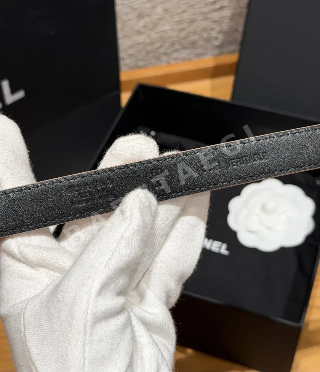 샤넬 퀼팅 램스킨 20mm 벨트 상세 이미지 5