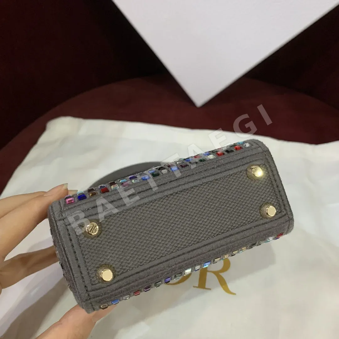 디올 레이디 라인스톤 장식 초미니 가방 상세 이미지 4