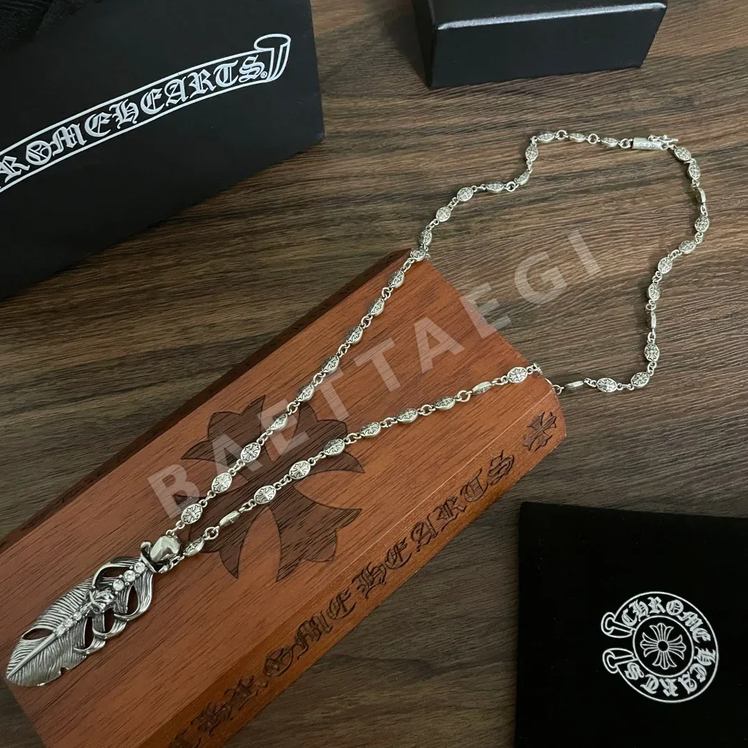 크롬하츠 클래식 레트로 리프 크로스 목걸이 상세 이미지 8