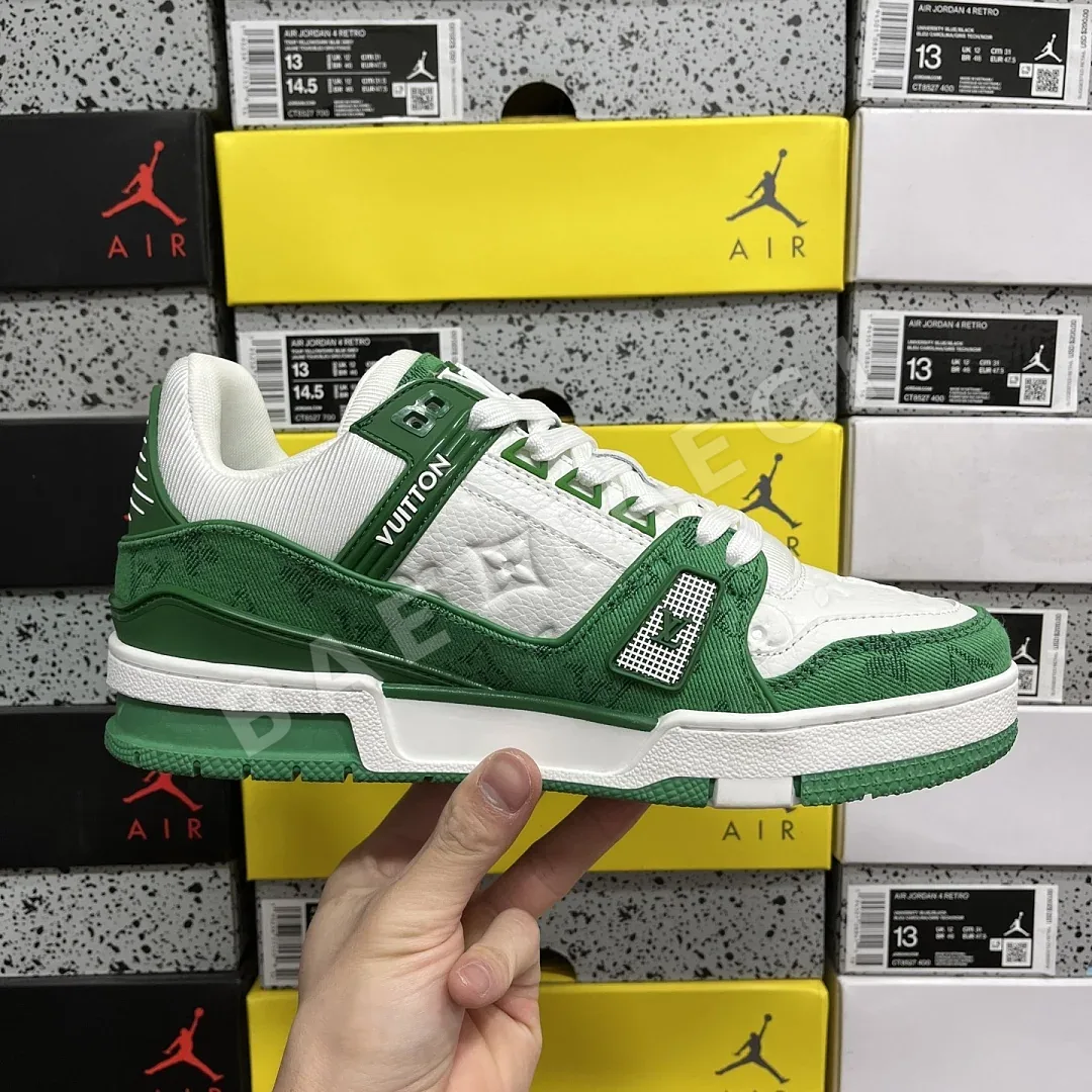 루이비통 [D1] 트레이너 1 04 화이트 그린 205826 Louis Vuitton Trainer 1-04 상세 이미지 9