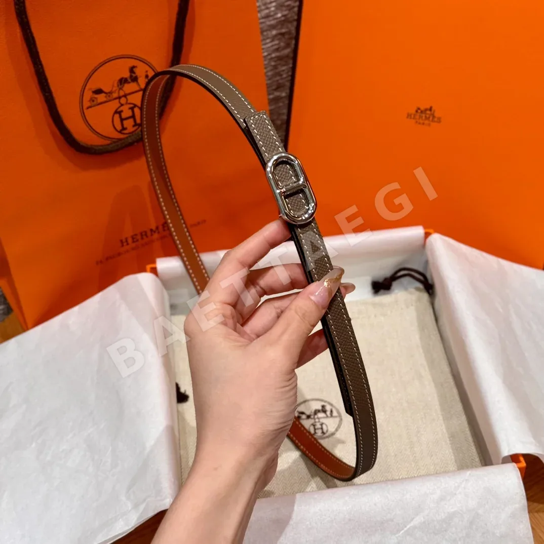 에르메스 H 로고 금장 버클 양면 벨트 상세 이미지 3