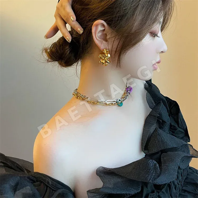 보테가베네타 금속 전화 코드 귀걸이 상세 이미지 2