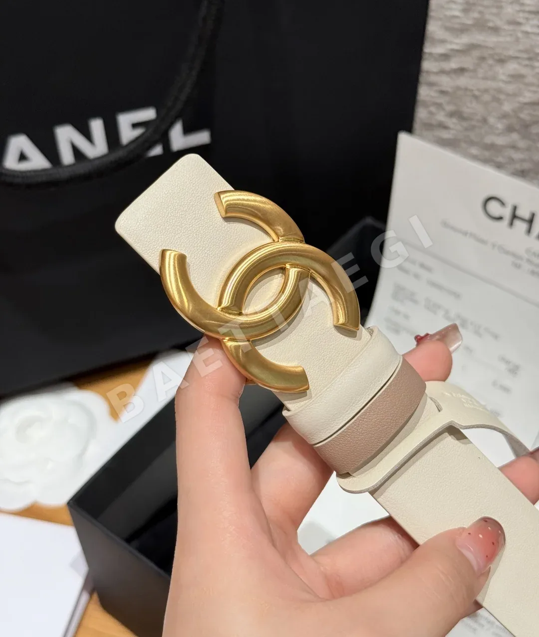 샤넬 양면 송아지가죽 벨트 상세 이미지 7