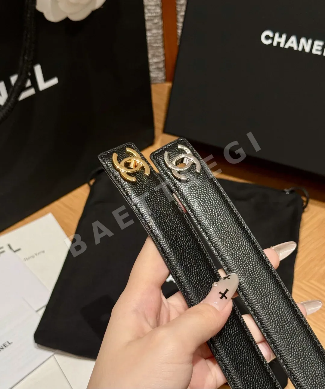 샤넬 송아지가죽 버클 벨트 상세 이미지 3