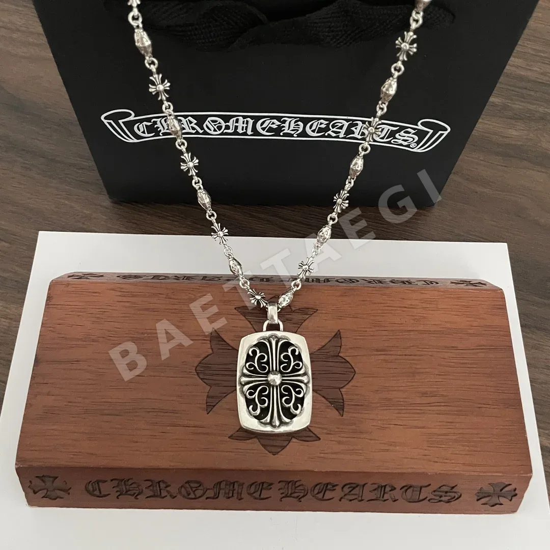 크롬하츠 클래식 레트로 크로스 플라워 태그 목걸이 상세 이미지 2