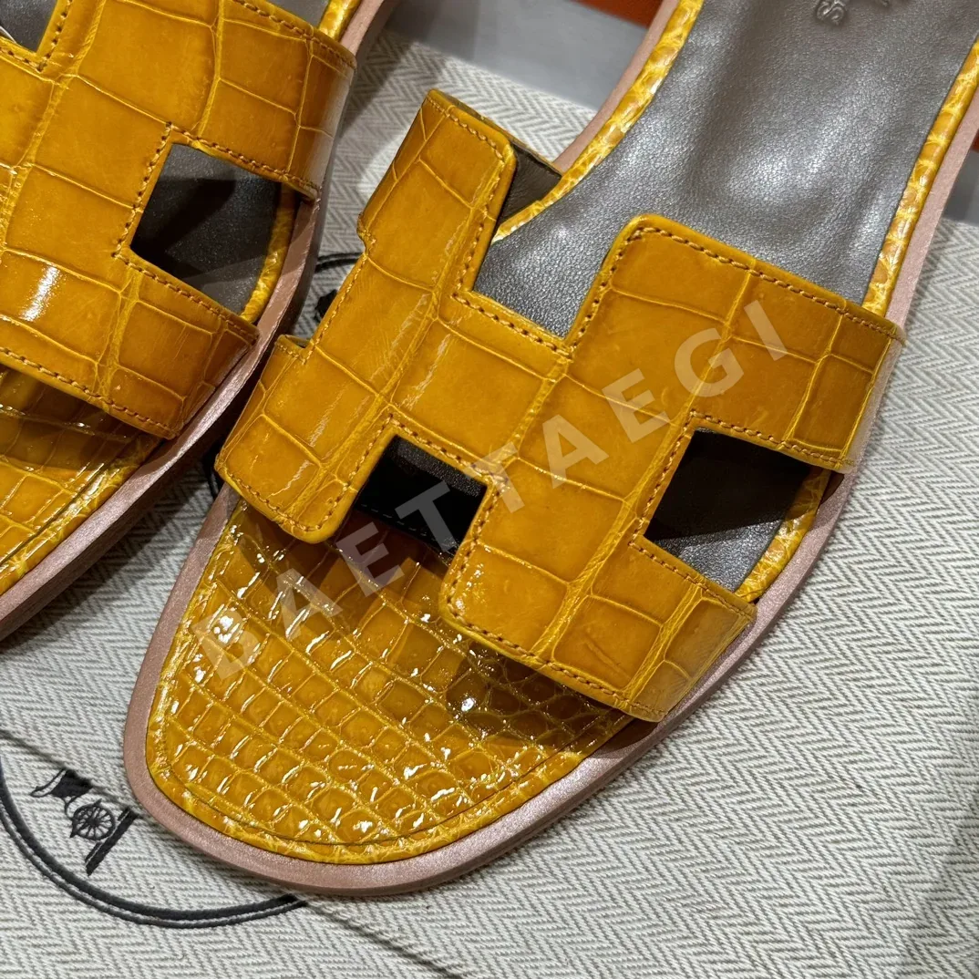 에르메스 오란 샌들 Alligator H 컷아웃 상세 이미지 6