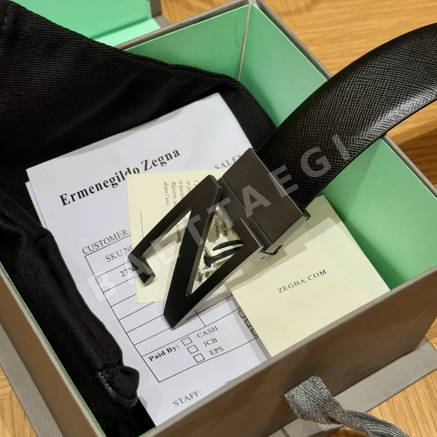 제냐 양면 가죽 남성 벨트 상세 이미지 7