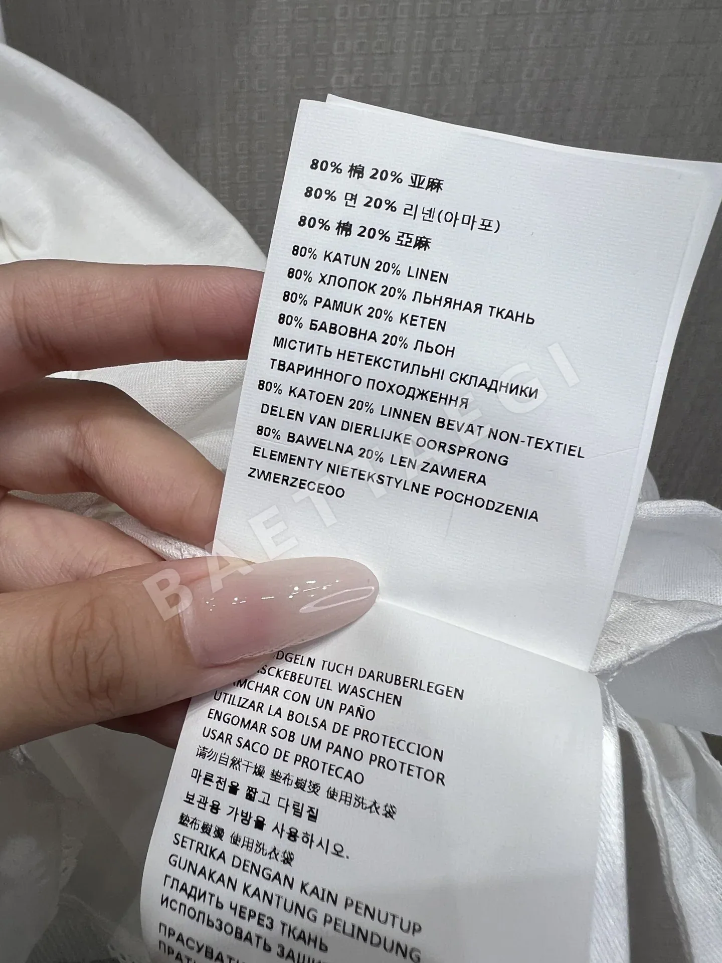 미우미우 로고 코튼 린넨 민소매 셔츠 원피스 상세 이미지 9