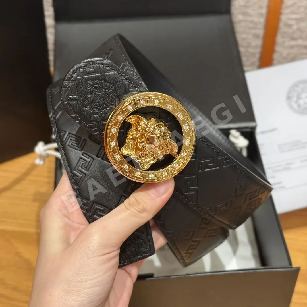 베르사체 메두사 헤드 가죽 벨트 상세 이미지 2