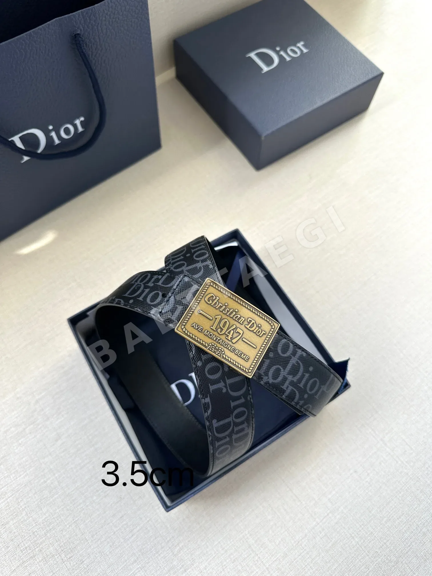디올 CD 아이콘 로고 버클 벨트 상세 이미지 4