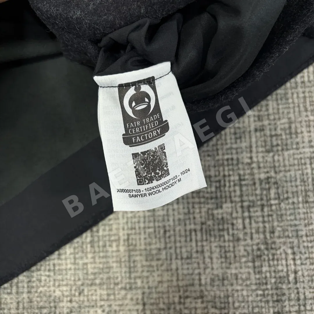 아크테릭스 [XF] 후디 블랙 205987 Arc'teryx Sawyer Wool Hoodie Black Heather 상세 이미지 7