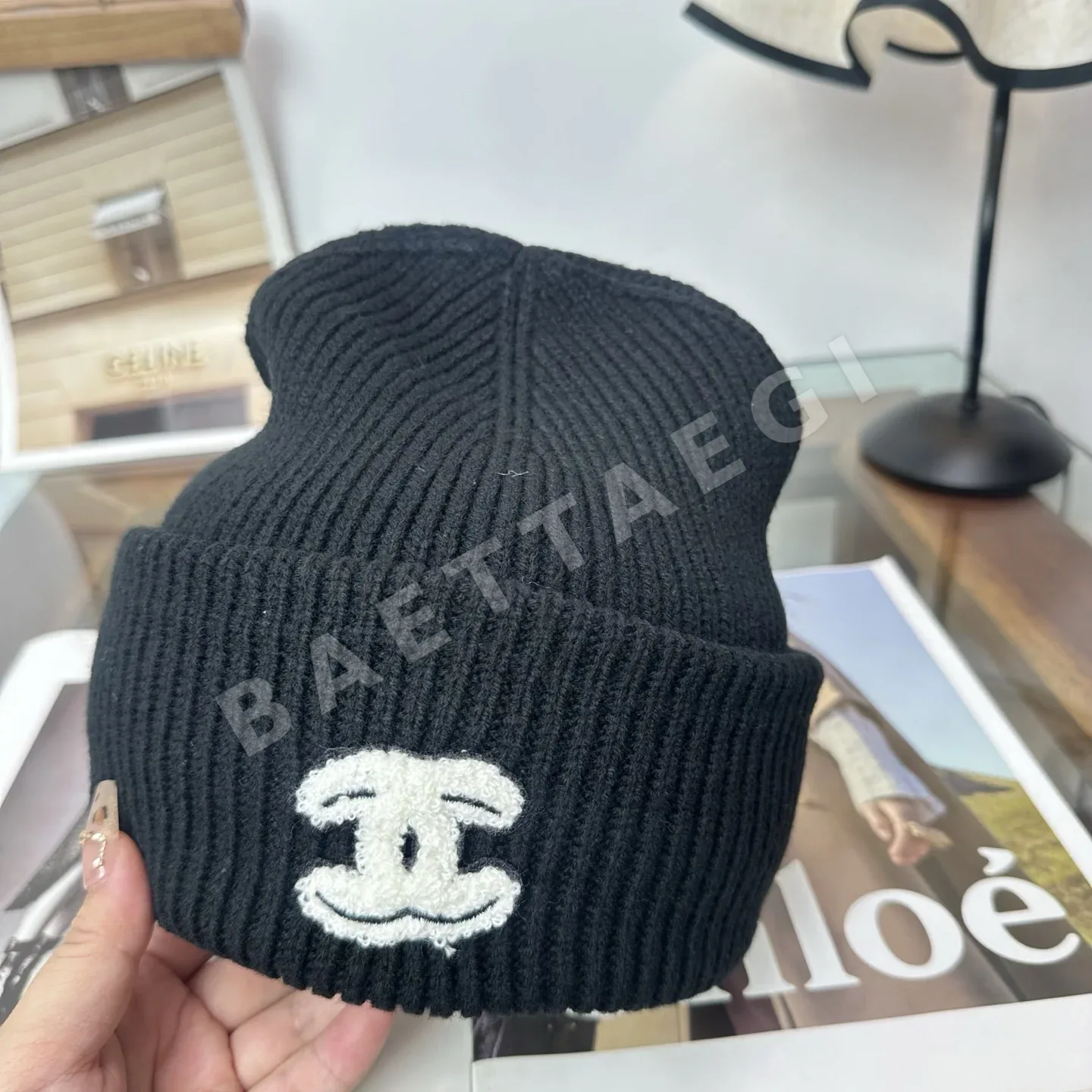 샤넬 니트 비니 모자 상세 이미지 8