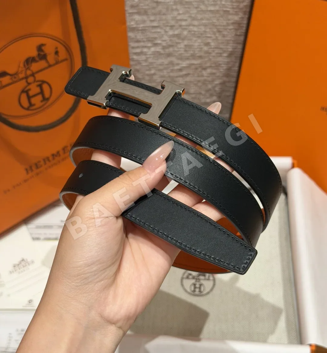 에르메스 H au Carré 가죽 여성 벨트 상세 이미지 4