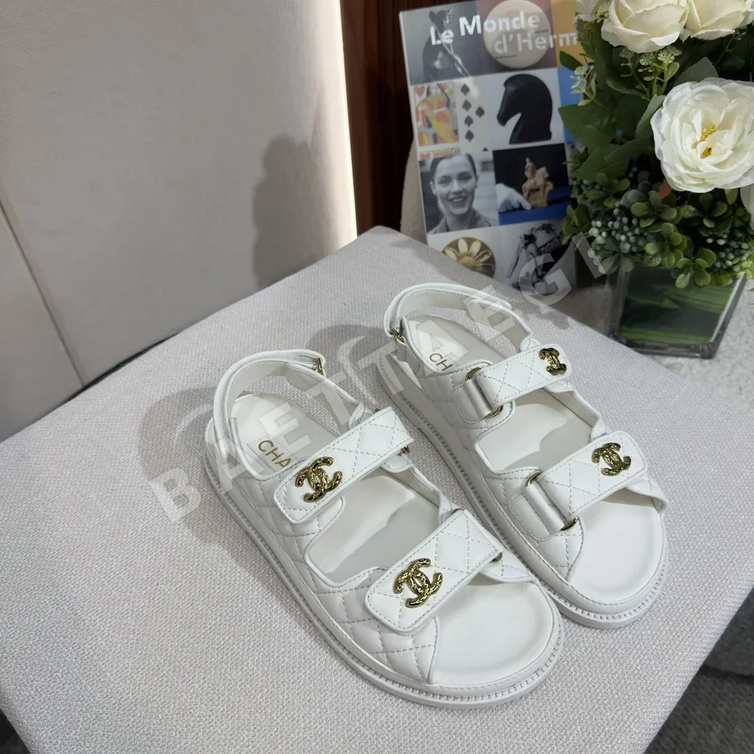 샤넬 더블 C 벨크로 비치 샌달 94125
