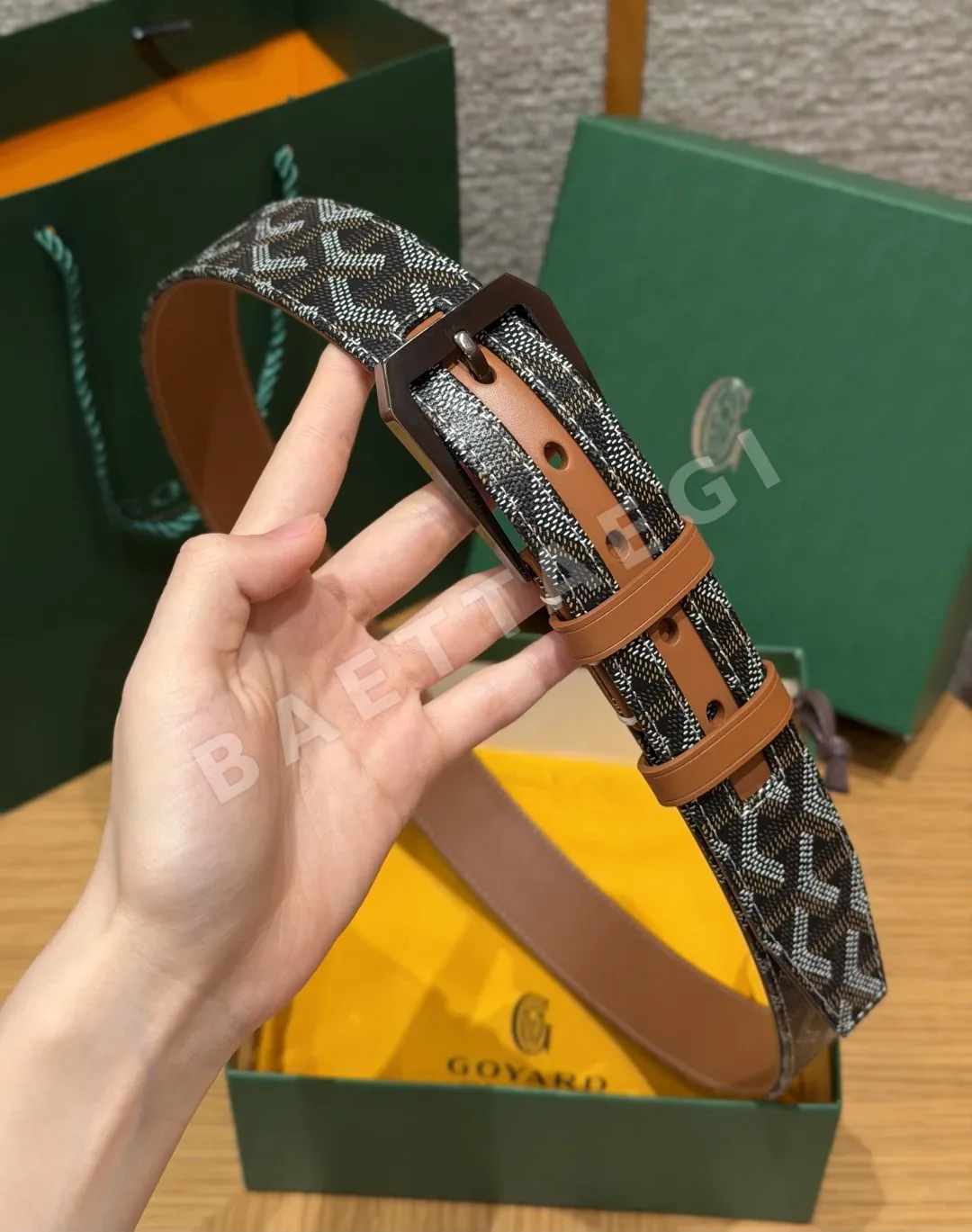 고야드 프레가트 3 cm 가죽 벨트 상세 이미지 3