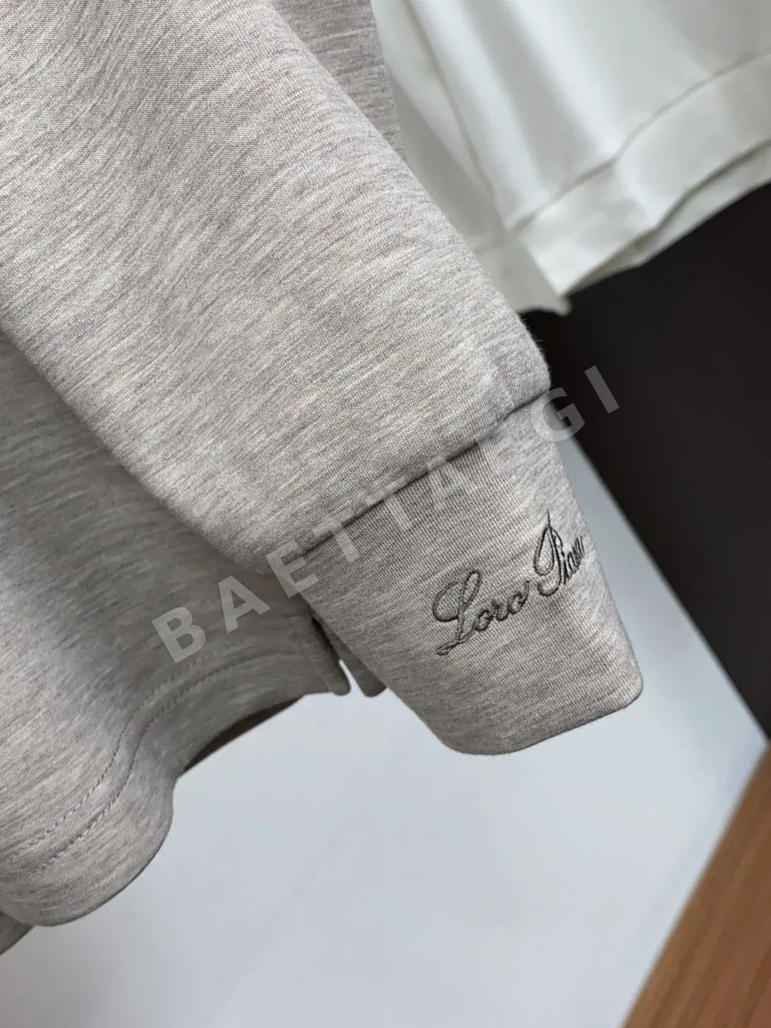 로로피아나 울 카라 남성 긴팔 폴로셔츠 상세 이미지 5