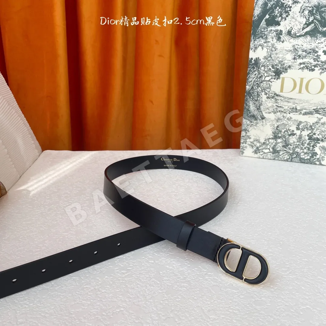 디올 송아지가죽 CD 버클 벨트 상세 이미지 3