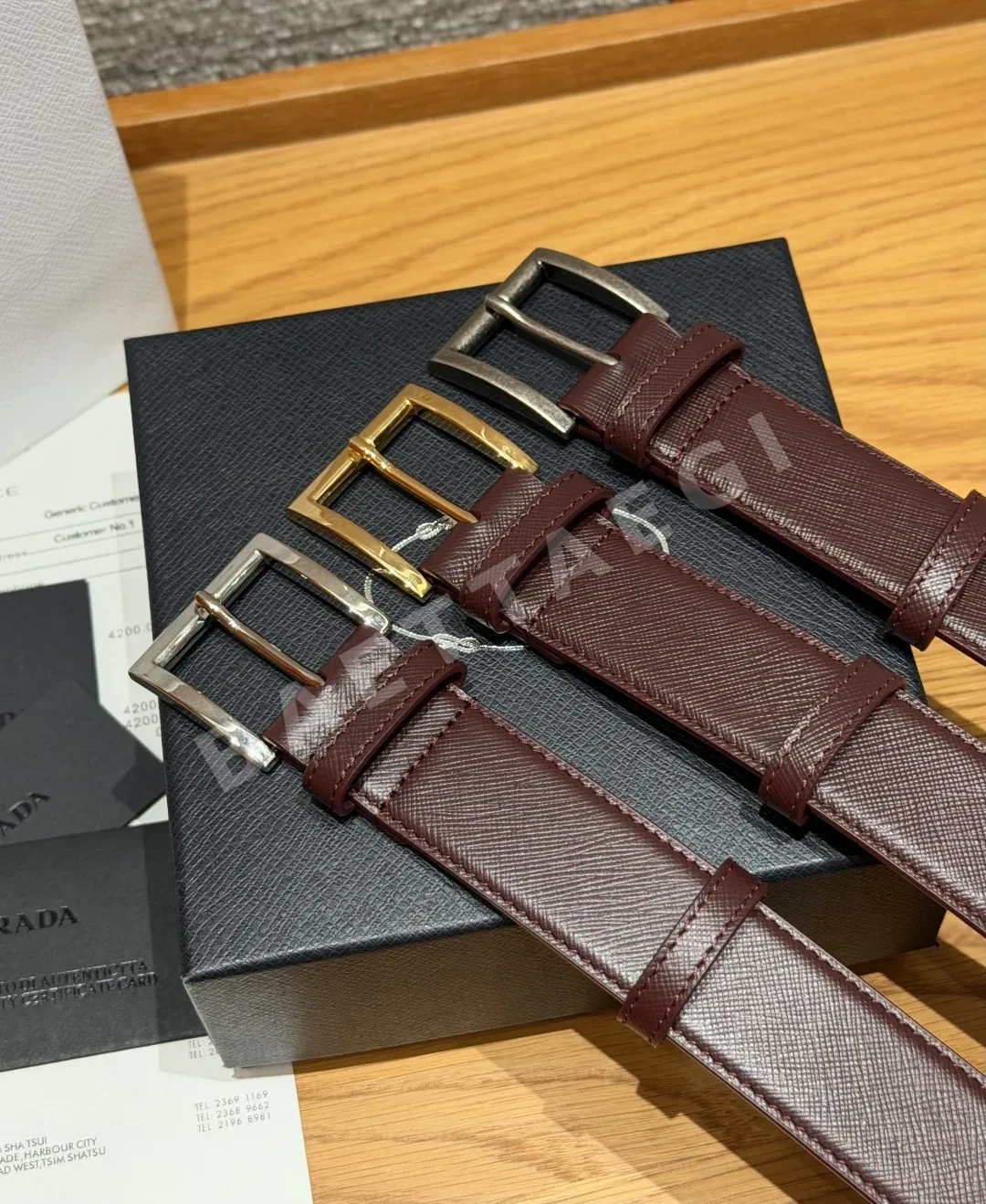 프라다 사피아노 가죽 남성 벨트 33mm 상세 이미지 5