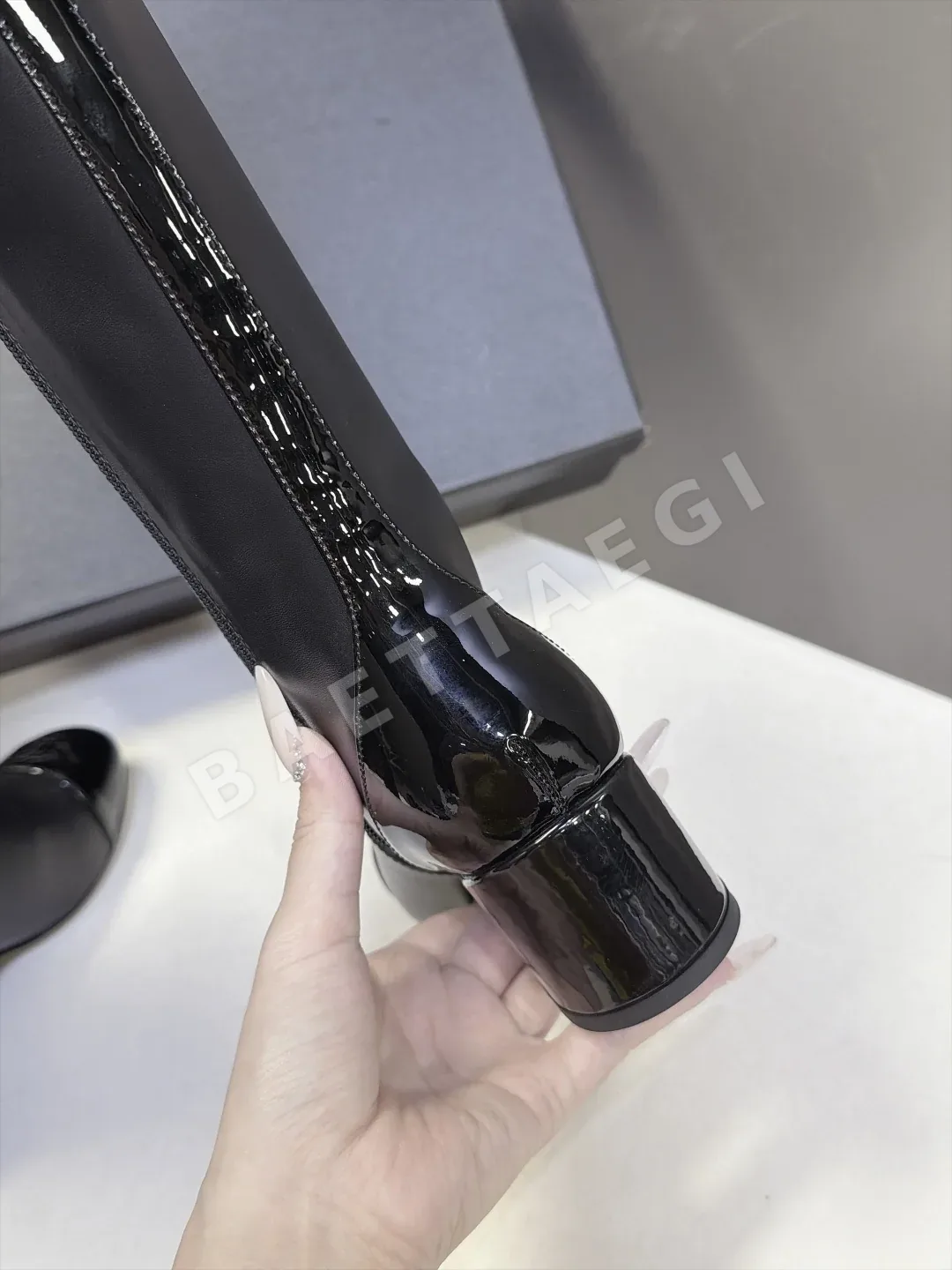 샤넬 부츠 램스킨 진주 더블 C 로고 상세 이미지 8