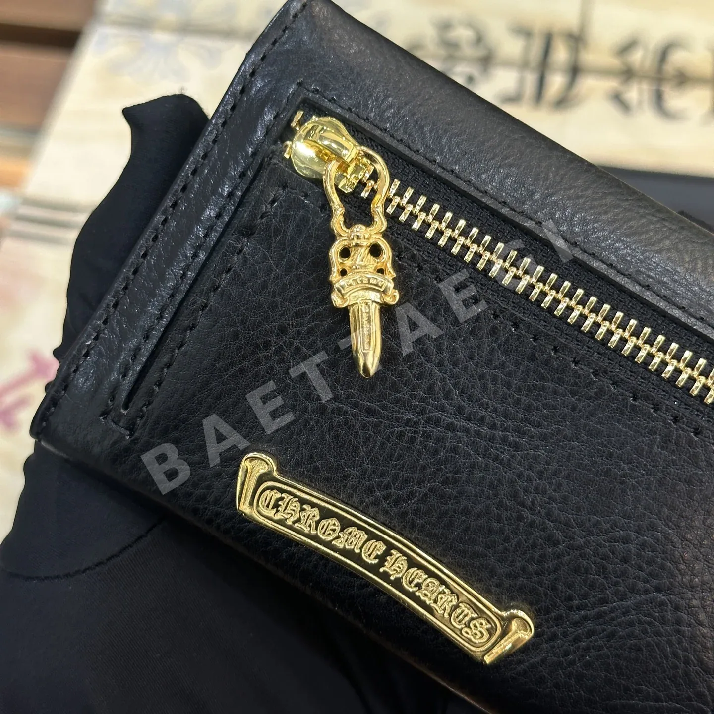 크롬하츠 삼단 접이식 가죽 지갑 상세 이미지 8